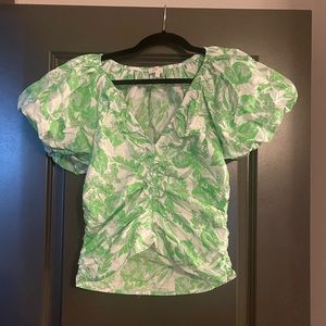 Steamroller Blues puff sleeve top